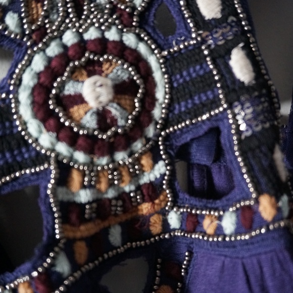 NWT FREE PEOPLE VISION Quest Embellished Tank Top - Picture 3 of 6